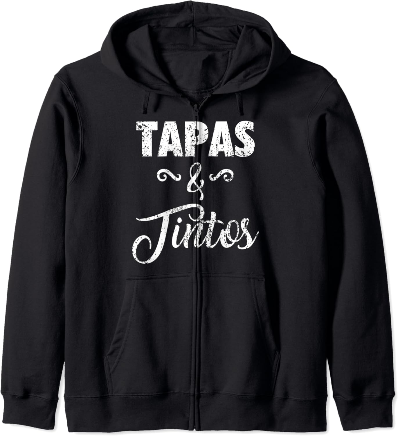Tapas And Tintos Spanish Zip Hoodie Clothing, Shoes & Jewelry